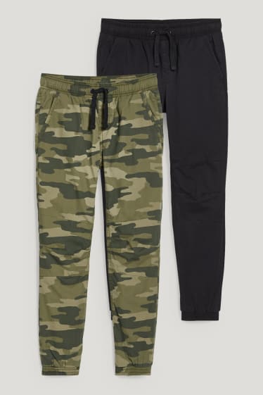 Bambini: - Confezione da 2 - pantaloni di stoffa - militare