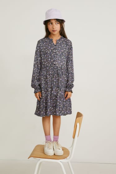 Niñas - Vestido - de flores - multicolor
