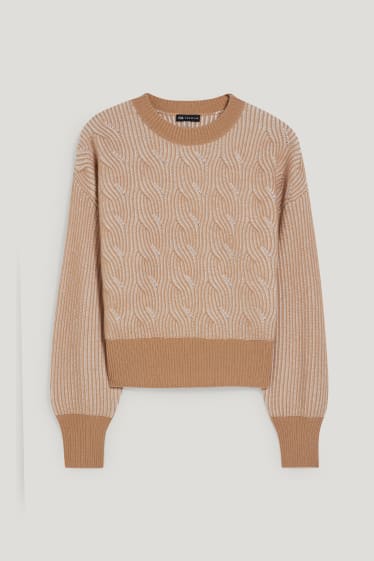 Femmes - Pull en cachemire - marron clair