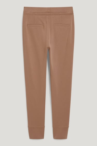 Damen - Jersey-Hose - Tapered Fit - havanna