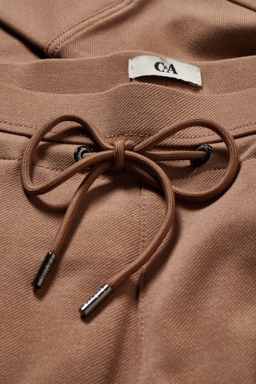 Damen - Jersey-Hose - Tapered Fit - havanna