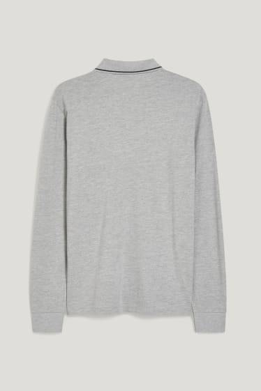 Herren - Poloshirt - Flex - Bio-Baumwolle - LYCRA® - grau-melange