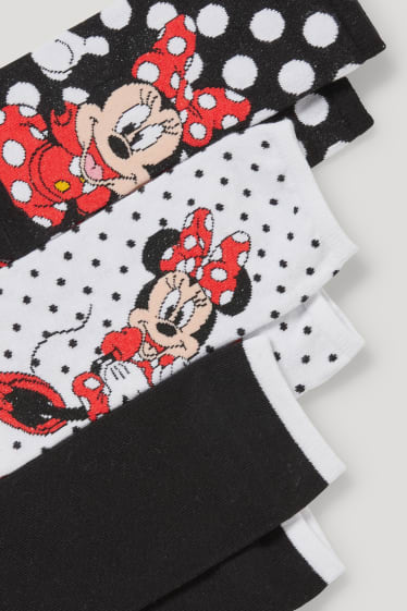 Femmes - Lot de 6 paires - chaussettes de sport à motif - Mickey Mouse - noir