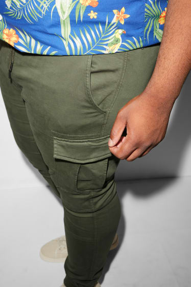 Clockhouse homme - CLOCKHOUSE - pantalon cargo - vert foncé