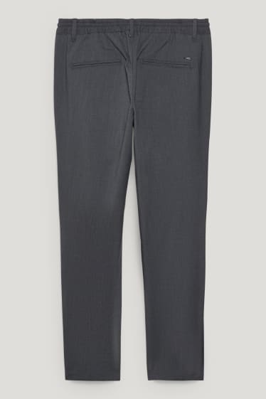 Bărbați - Pantaloni de stofă - tapered fit - LYCRA® - antracit