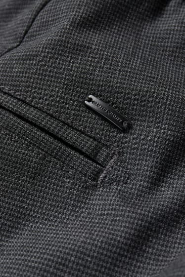 Bărbați - Pantaloni de stofă - tapered fit - LYCRA® - antracit