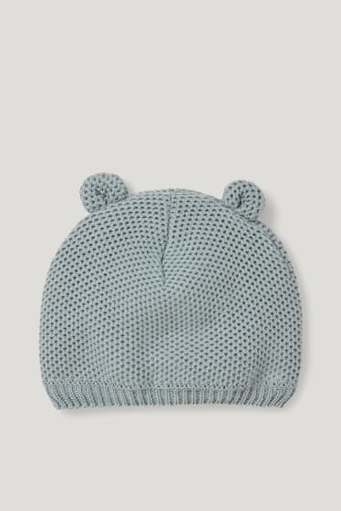 Baby Boys - Knitted baby hat - organic cotton - green