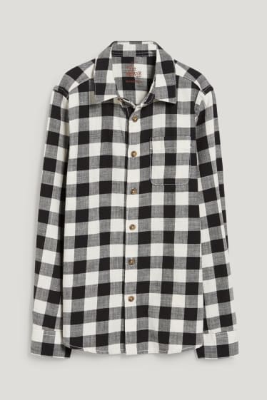Toddler Boys - Camicia - genderless - a quadretti - nero / grigio
