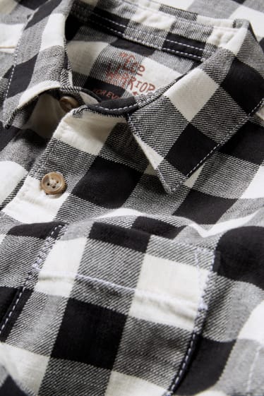 Toddler Boys - Camicia - genderless - a quadretti - nero / grigio