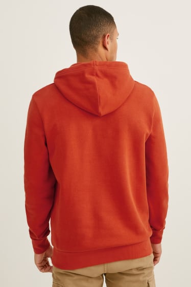Hombre - Sudadera con capucha - naranja oscuro