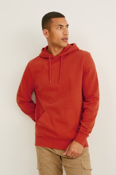 Hombre - Sudadera con capucha - naranja oscuro