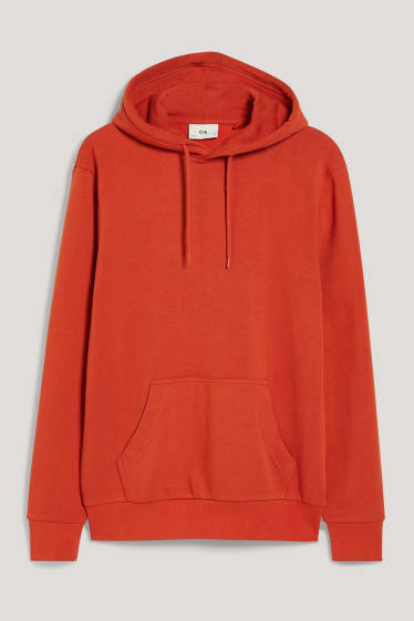 Hombre - Sudadera con capucha - naranja oscuro
