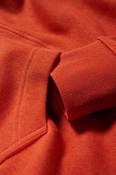 Hombre - Sudadera con capucha - naranja oscuro
