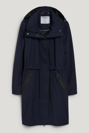 Femmes - Imperméable à capuche - bleu foncé