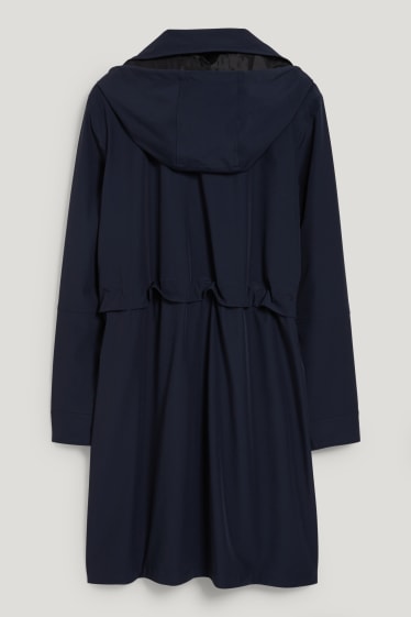 Femmes - Imperméable à capuche - bleu foncé