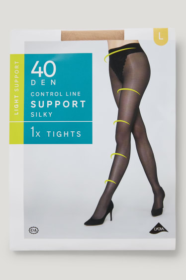 Damen - Feinstrumpfhose - LYCRA® - 40 DEN - beige