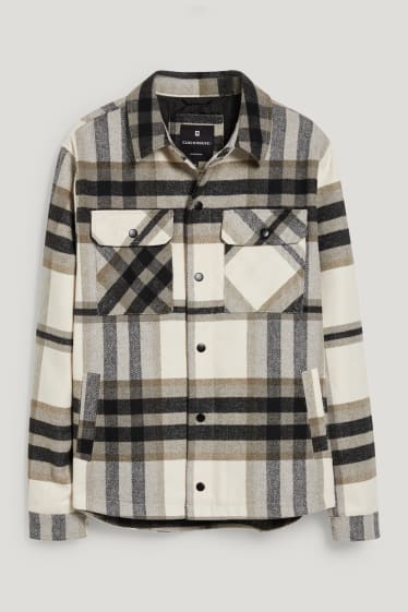 Clockhouse homme - CLOCKHOUSE - veste-chemise - à carreaux - beige