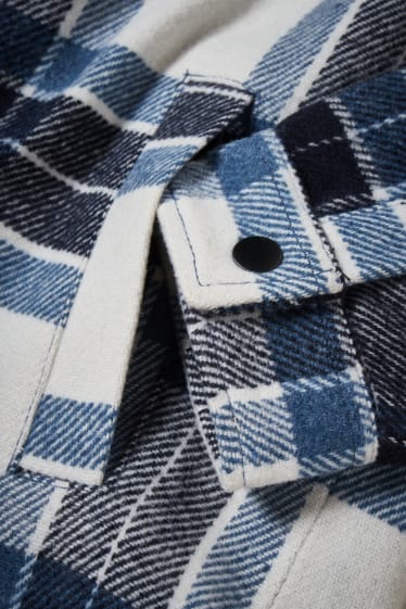 Clockhouse Boys - CLOCKHOUSE - giacca a camicia - quadretti - blu scuro / bianco