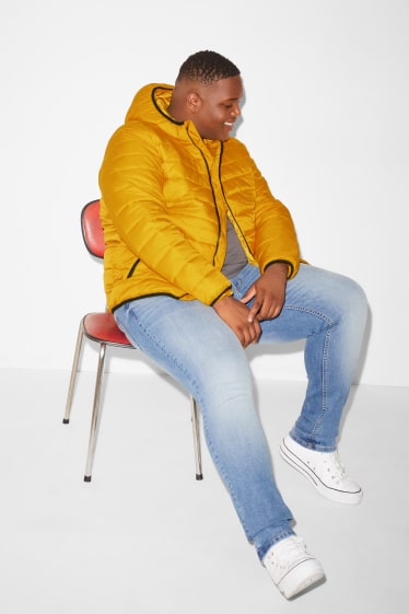 Exclu web - Doudoune à capuche - jaune