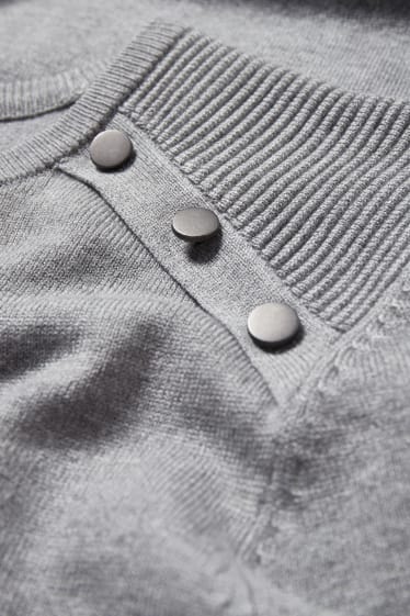 Femmes - Robe en maille - gris clair chiné