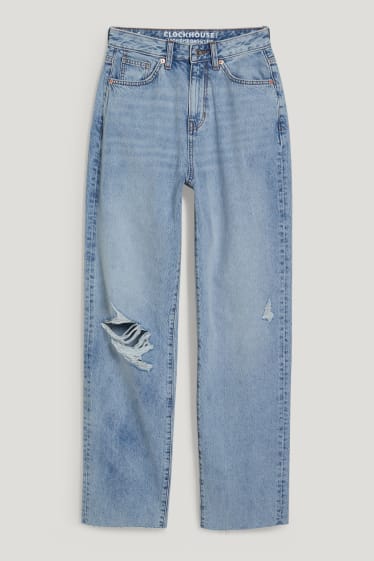 Clockhouse Girls - CLOCKHOUSE - loose fit jeans - high waist - denim-light blue
