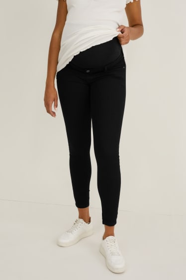 Damen - Umstandsjeans - Skinny Jeans - schwarz