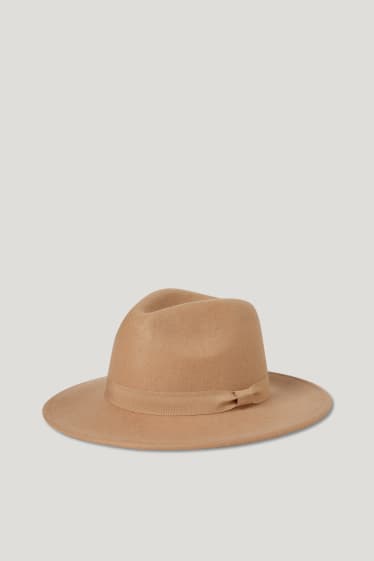 Femmes - Chapeau en laine - beige