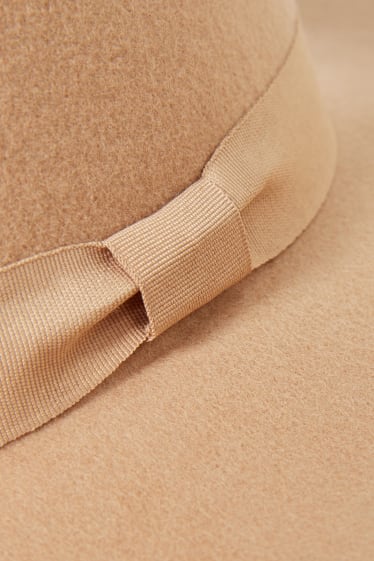 Femmes - Chapeau en laine - beige
