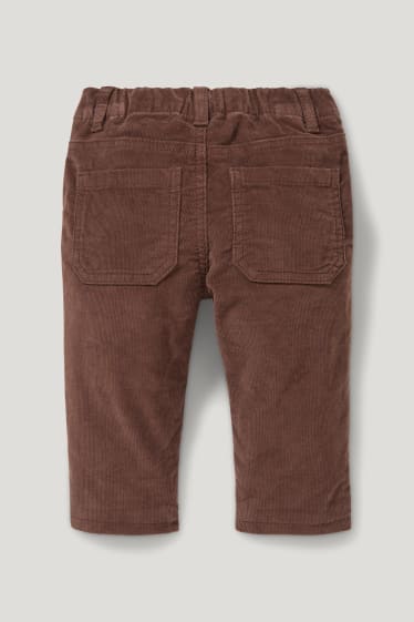 Baby Boys - Corduroy thermobroek voor baby's - donkerbruin