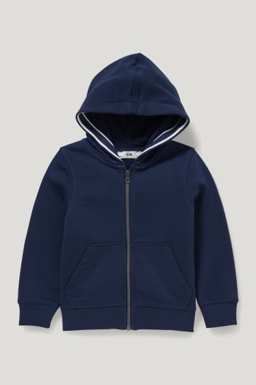Toddler Boys - Zip-through sweatshirt with hood - dark blue