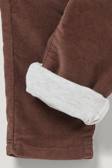 Baby Boys - Corduroy thermobroek voor baby's - donkerbruin