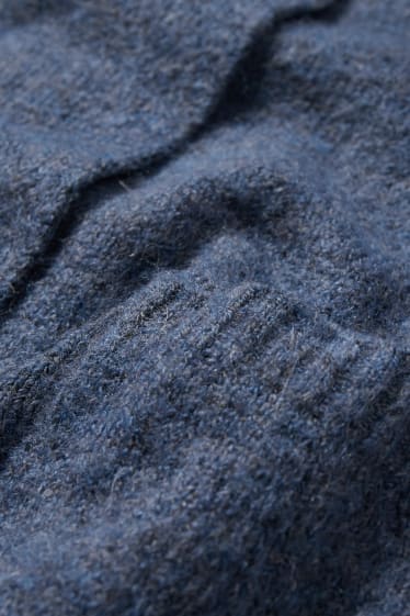 Femei - Cardigan tricotat - albastru melanj