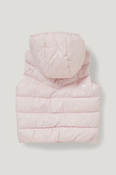 Baby Girls - Minnie - giubbino trapuntato con cappuccio per neonate - da materiali riciclati - rosa