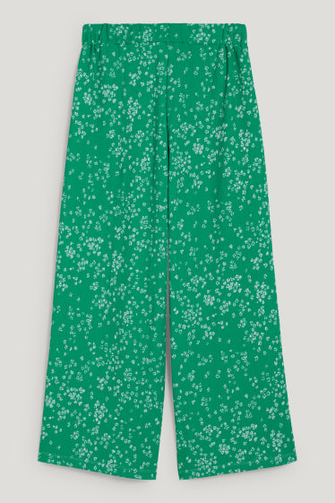 Exclusivo online - CLOCKHOUSE - culotte - high waist - de flores - verde