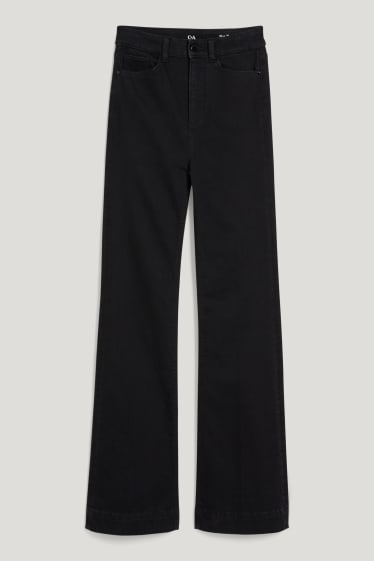 Femei - Flare jeans - talie înaltă - jeans modelatori - LYCRA® - negru