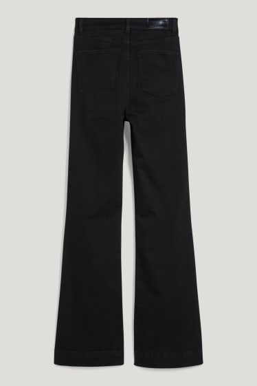 Damen - Flare Jeans - High Waist - Shaping Jeans - LYCRA® - recycelt - schwarz