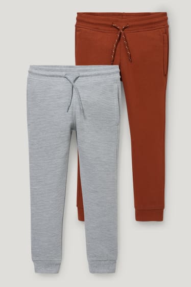 Toddler Boys - Multipack 2er - Jogginghose - hellgrau-melange