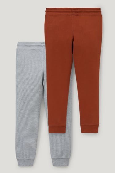 Toddler Boys - Multipack 2er - Jogginghose - hellgrau-melange