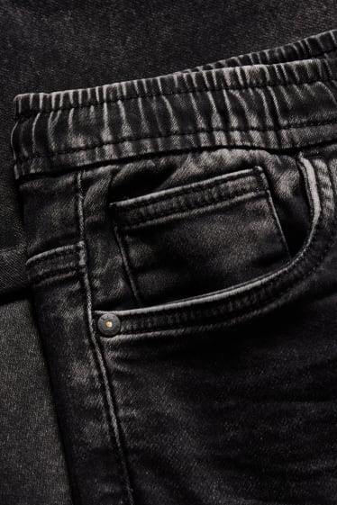 Chlapecké - Slim jeans - jog denim - tmavošedá