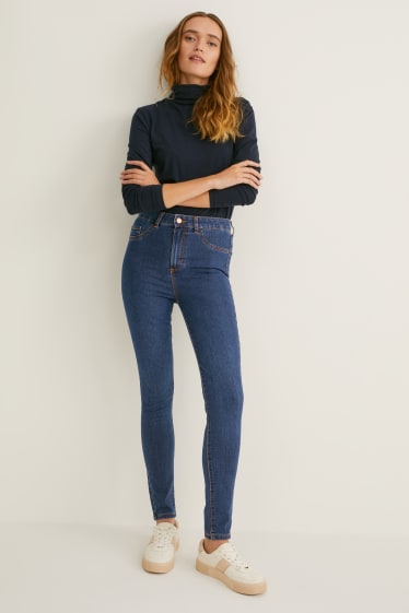 Kobiety - Wielopak, 2 pary - jegging jeans - wysoki stan - LYCRA® - dżins-niebieski
