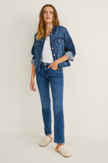Damen - Jeansjacke - LYCRA® - recycelt - jeans-blau