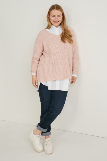 Dames - Trui - roze mix