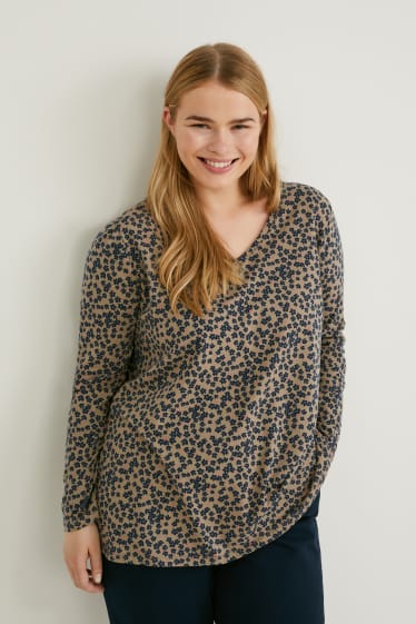 Damen - Multipack 2er - Langarmshirt - LYCRA® - grün / rosa
