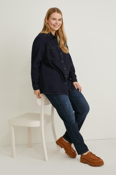 Femei - Bluză din denim - denim-albastru închis