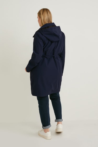 Femmes - Imperméable à capuche - bleu foncé