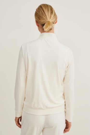 Damen - Basic-Sweatjacke - cremeweiss