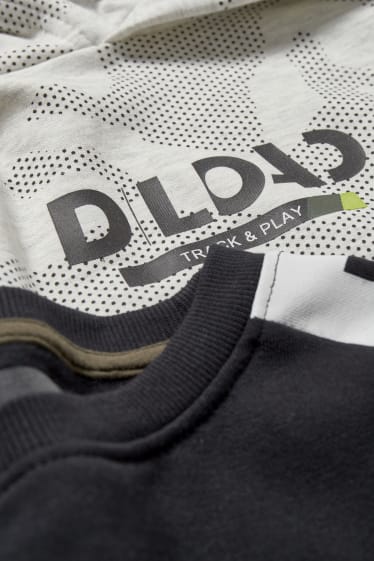 Garçons - Encore plus de tailles - lot de 2 - sweat et sweat à capuche - noir