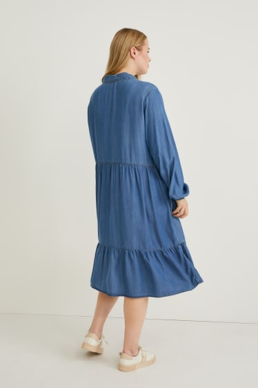 Kobiety - Sukienka dżinsowa - Tencel™ - dżins-niebieski