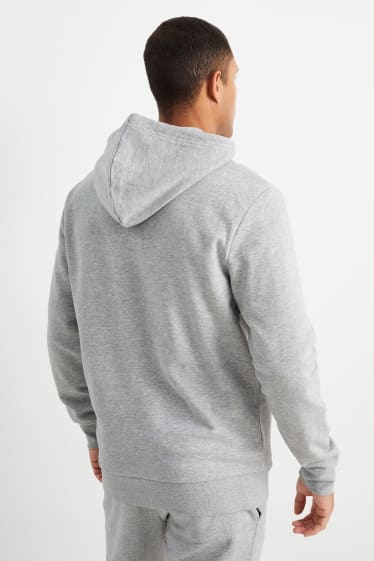 Heren - Sweatvest met capuchon - grijs-mix