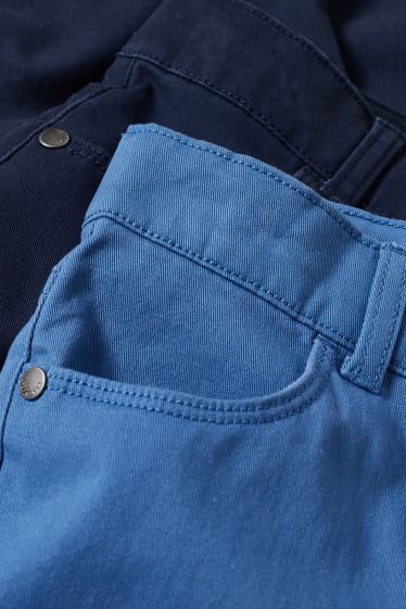 Garçons - Lot de 2 - pantalons - slim fit - bleu foncé